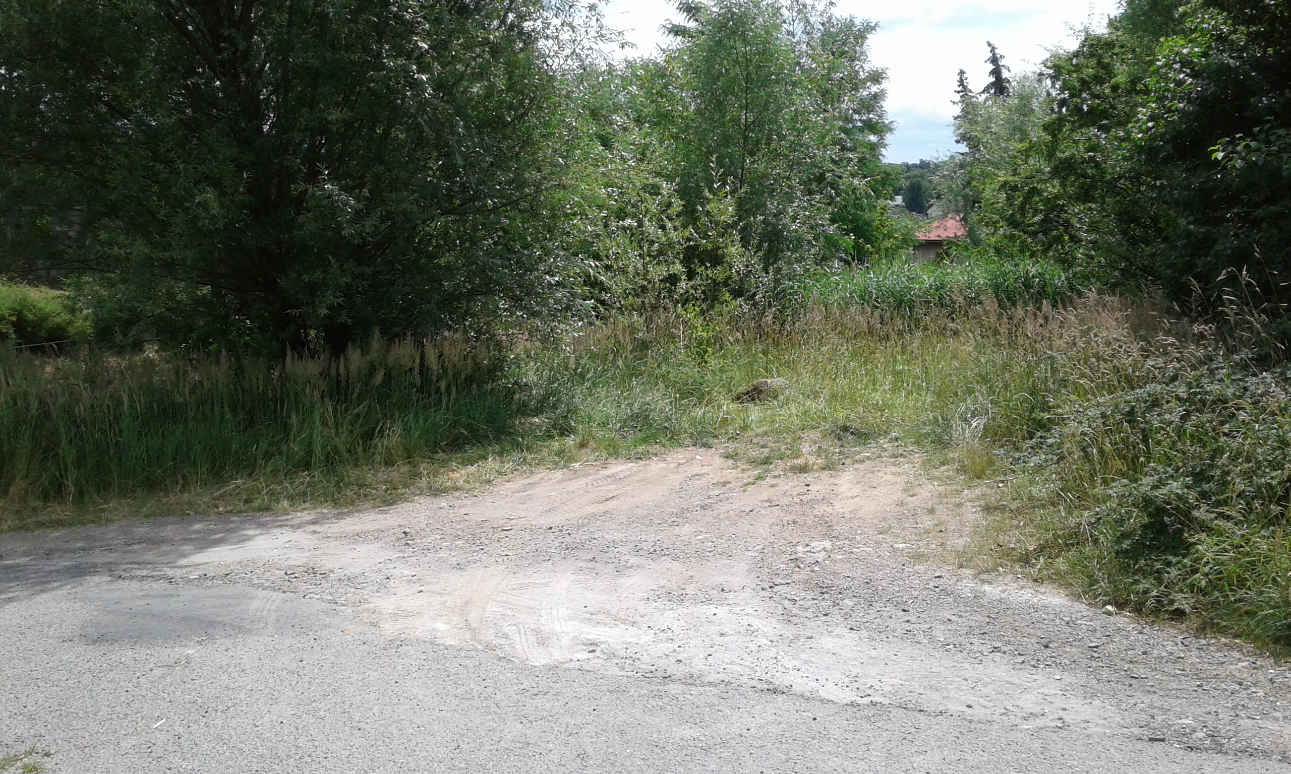 Zdjęcie nieruchomości przy ul. ks. Mateusza Opolskiego i drogi dojazdowej