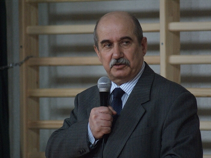 Otwarcie sali gimnastycznej - na zdjęciu przemawiający Prezydent Miasta