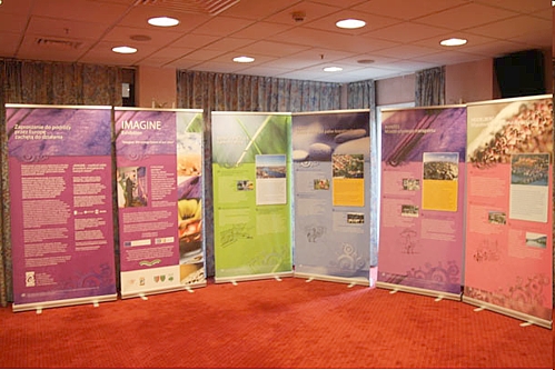 zdjęcie przedstawiające wystawę prezentującą projekty 