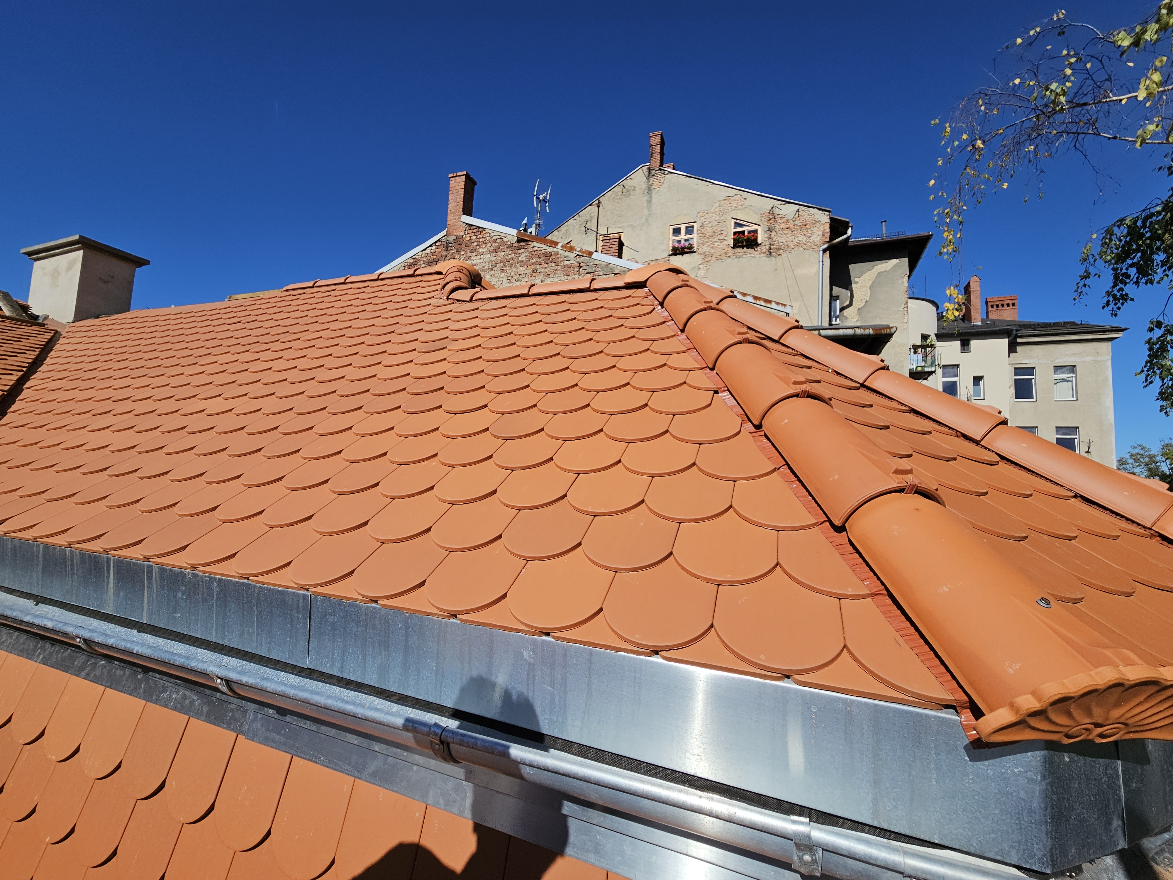 Cieszyńska 23a widok dachu po remoncie.