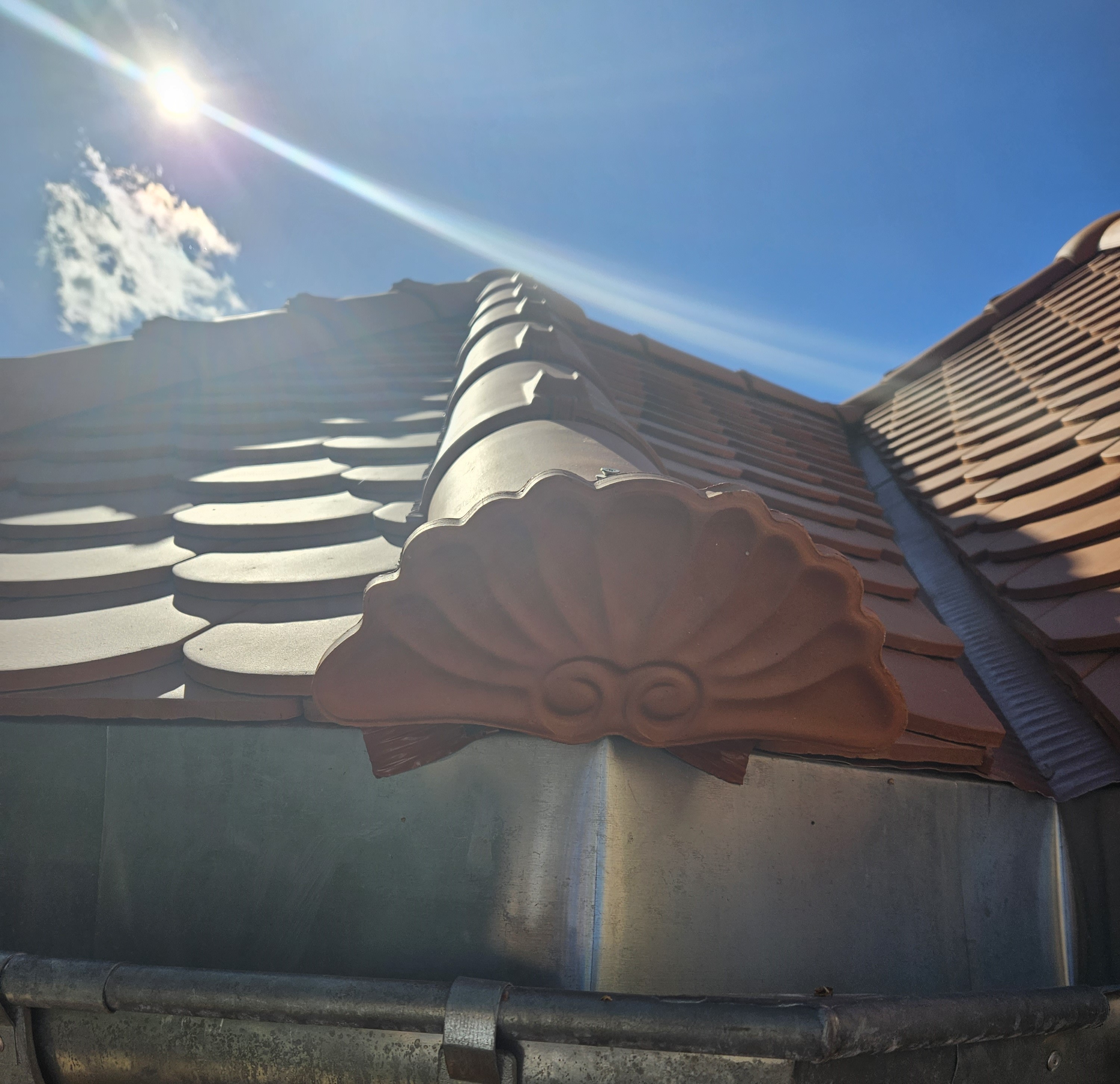 Cieszyńska 23a widok dachu od strony ogrodu po remoncie.