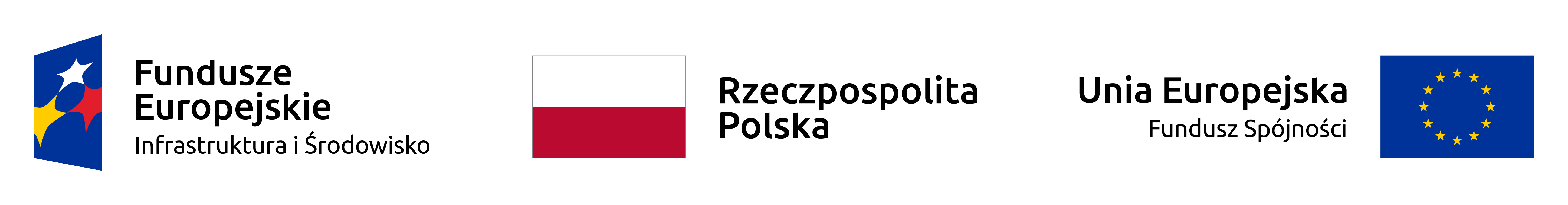 grafika przedstawiająca logo Funduszy Europejskich, flagę Polski oraz logo Funduszu Spójności