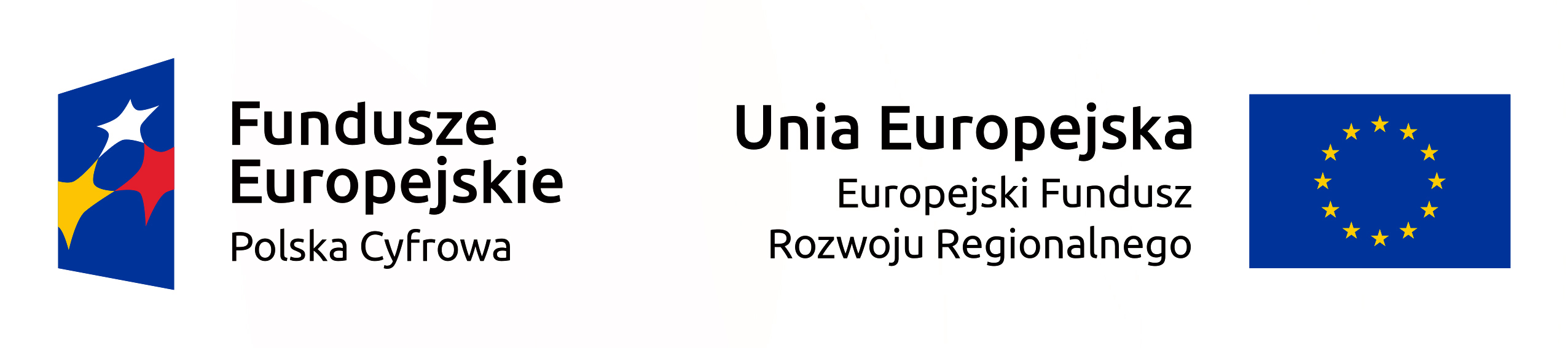 grafika przedstawiająca logo Funduszy Europejskich oraz logo Europejskiego Funduszu Rozwoju Regionalnego