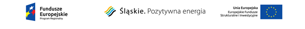 grafika przedstawiająca logo Funduszy Europejskich, logo Województwa Śląskiego, logo Europejskiego Funduszu Społecznego