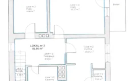 Rzut I piętra budynku przy ul. Botaniczna 5