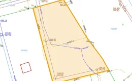 Mapa z zaznaczoną nieruchomością przy ul. ks. Mateusza Opolskiego