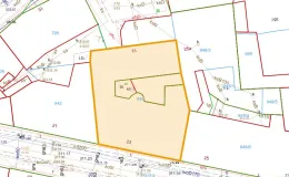 Mapa z zaznaczoną działką przy ul. 11 Listopada 23