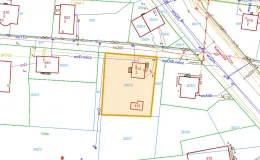 Mapa z zaznaczoną nieruchomością przy ul. Botanicznej 5