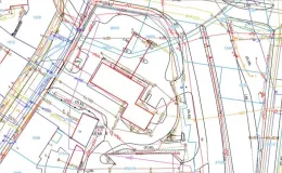Mapa z nieruchomością przy ul. Partyzantów 44