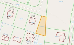 Mapa z zaznaczona nieruchomością przy ul. Helmuta Kajzara