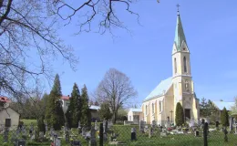 Kaplica na cmentarzu ewangelickim przed remontem. 