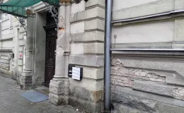 1 Maja 15 willa Karola Steffana widok elewacji przed remontem.