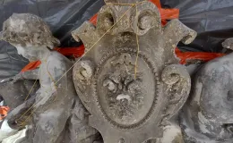 Willa przy ul. 3 Maja 13 detal elewacji czyszczenie i uzupełnianie.