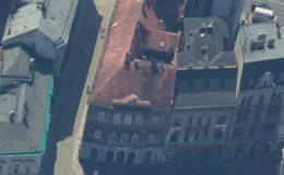 Ratuszowa 2, widok na dach z lotu ptaka.