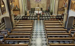 Kościół p.w. św. Małgorzaty po odtworzeniu posadzki w nawie.