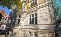 1 Maja 15 willa Karola Steffana elewacja zachodnia po remoncie.