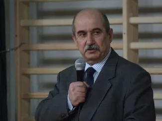 Otwarcie sali gimnastycznej - na zdjęciu przemawiający Prezydent Miasta