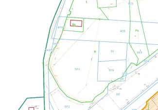 Mapa z uzbrojeniem terenu działki niezabudowanej przy ul. Bohaterów Monte Cassino oraz Rudawka