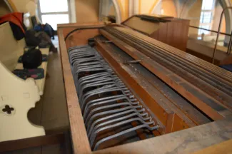 Traktura registratury - rzut z boku.