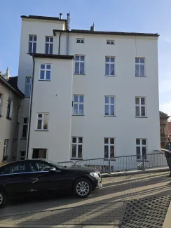 Cieszyńska 14 elewacja podwórzowa po remoncie.