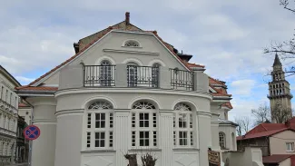 Cieszyńska 23a stan elewacji południowej po remoncie.