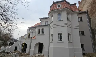 Cieszyńska 23a stan elewacji ogrodowej po remoncie.