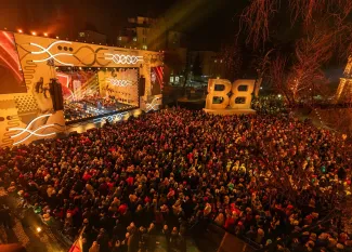 na zdjęciu osoby podczas otwarcia PSK